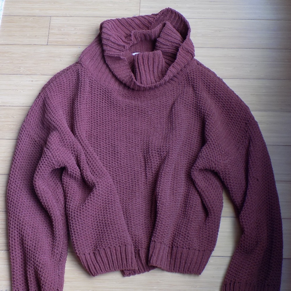 Cowl Neck Cropped Sweater